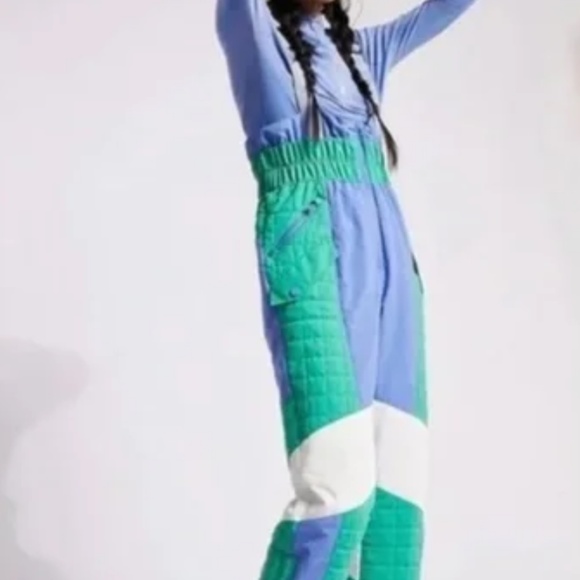 SALE 🎄free people movement All Prepped Colorblock Bibb Snow Pant - Picture 4 of 7